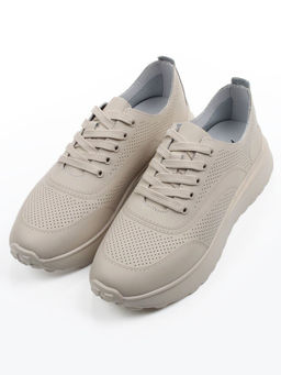 03-YH595-3 DK. BEIGE Кроссовки летние женские (натуральная кожа)