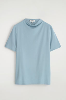 CAMISETA CON CUELLO DRAPEADO