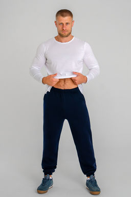 Арт. 62904 Брюки мужские с начесом 48-56 (5 шт) Цвет:темно-синий