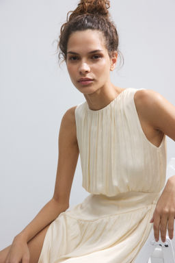 Vestido fruncido de sat?n - H&m фото 4