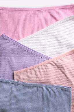 Женские трусы-макси в рубчик с высокой посадкой 5 шт. Nicoletta  фото 6