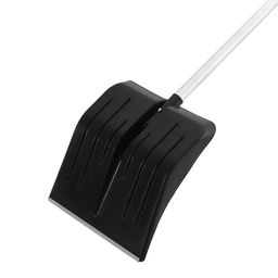 Лопата пластиковая, ковш 410 × 440 мм, с алюминиевой планкой, алюминиевый черенок с V-ручкой, «Метель»