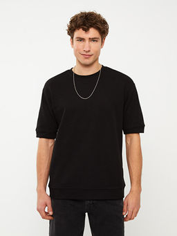 Bisiklet Yaka K?sa Kollu Erkek Sweatshirt