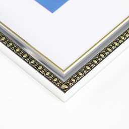 Фоторамка пластик "Камея" 30х40 см, серебро (стекло)