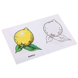 Цена за 9 шт. Раскраска для малышей «Фрукты»