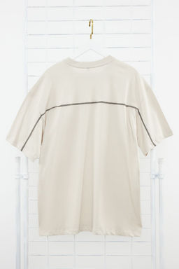 Tas Oversize/Genis More Sustainable Kontrast Biyeli %100 Pamuklu Organik T-shirt TMNSS24TS00180 - Trendyolmilla фото 5