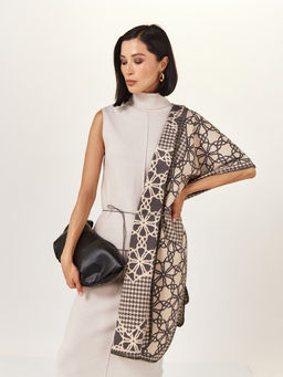 в составе ШЕРСТЬ  и КАШЕМИР Большой, мягкий, теплый  двусторонний палантин - Tantino фото 5