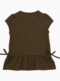 Футболка с принтом для девочки UD 7568 хаки - Mini maxi фото 3