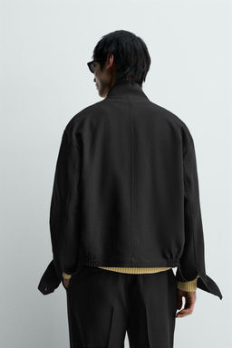 CAZADORA RELAXED FIT ESTRUCTURA / Negro - Zara фото 3