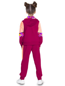 Спортивный костюм "Иллюзия",персик-бордо