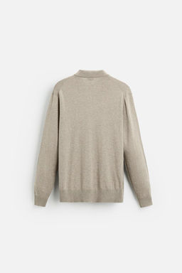 TEXTURED COTTON KNIT POLO SHIRT - Zara фото 7