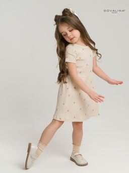 Платье Лето лапша кофейные сердечки