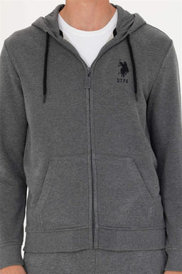 Мужской свитшот антрацитового меланжа - U.s. polo assn фото 6