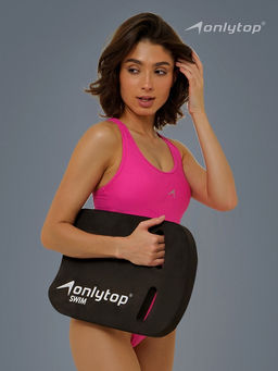 Доска для плавания ONLYTOP, 44×28×3.3 см, цвет чёрный