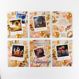 Конверт для денег, открытка на День Рождения, 6 листов, 16.5×21.5 см «С днем рождения»