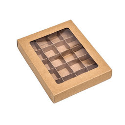 Коробка для 20 конфет, крафт, 17.7×22×3.5 см