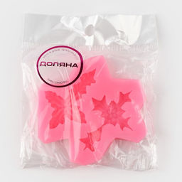 Цена за 2 шт. Молд для заливки Доляна Крестики, силикон, 7?7?0.9 см, розовый