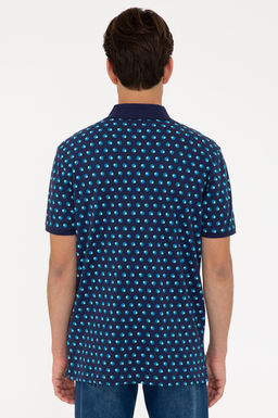 Мужская темно-синяя футболка с воротником-поло - U.s. polo assn фото 8