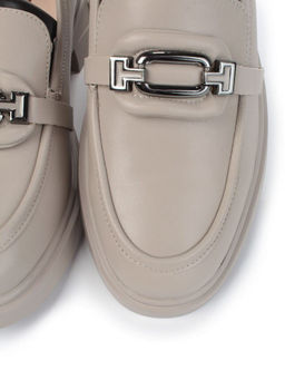 01-PDS133-2 GRAY BEIGE Ботинки демисезонные женские (натуральная кожа)