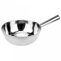 "Астория" Ковш из нержавеющей стали 2,45л, д22,5см h7,7см, s0,7мм, ручка 15см (Китай) ДОПУСКАЮТСЯ: небольшие потертости внутри ковша на дне.