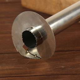 Нож фигурный для ананаса/нарезки фруктов, 9×25 см, чёрный