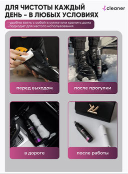 Очиститель для обуви Nano-Чистка 250ml icleaner  фото 9