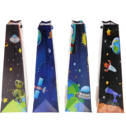 Пакет подарочный "Весёлый космос" 26*32*10 см, микс