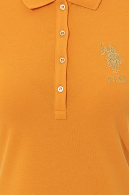 Женское желтое вязаное платье - U.s. polo assn фото 5