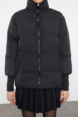 Siyah Ribana Kollu Su Itici Sisme Mont TWOAW22MO0002