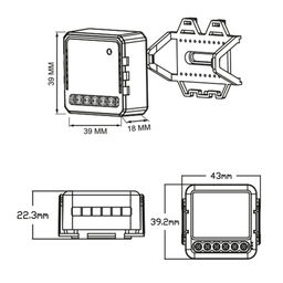 UCH-A302 2C/DIM/WF WHITE Умный диммер-выключатель Wi-Fi. 2 канала. 100-240В. 2*150Вт. Встраиваемый. Голосовое управление+приложение UnielSmart. TM Uniel