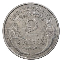 2 франка 1958 года Франция