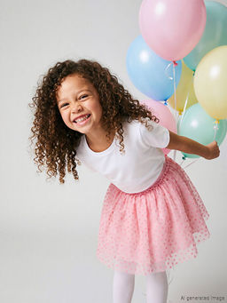 Desenli K?z ?ocuk T?t? Etek