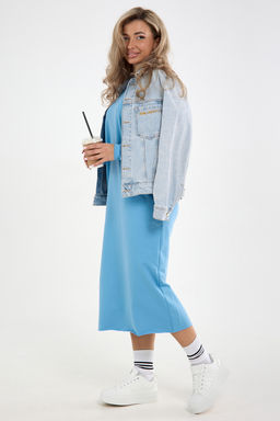 Платье-футер-длинное