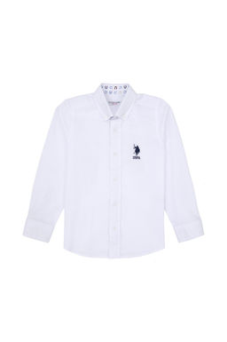 Erkek _ocuk Beyaz Uzun Kollu G_mlek Sepette S_rpriz _ndirim - U.s. polo assn фото 2