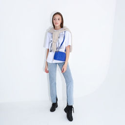 Сумка кросс-боди на молнии, цвет синий - Simaland фото 8