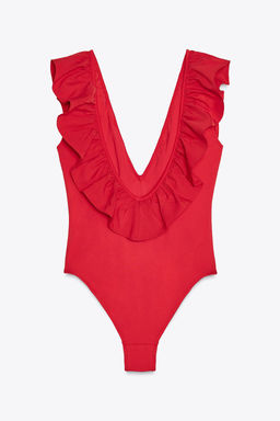 RUFFLED SWIMSUIT - Zara фото 6