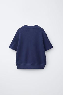 CAMISETA FELPA WAFFLE / Azul?n - Zara фото 2