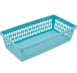 Цена за 10 шт. Корзина для хранения "Велетта", цвет бирюзовый, 21*11*5см
