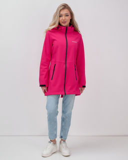 Парка спортивная женская с капюшоном softshell розового цвета 9568R - Mtforce фото 22