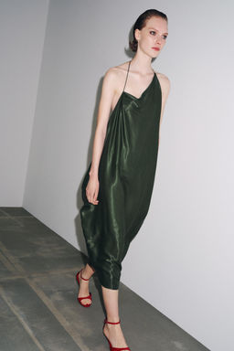 ZW COLLECTION ASYMMETRIC SATIN DRESS - Zara фото 12
