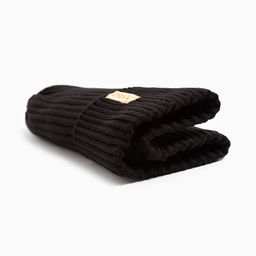 Шапка детская MINAKU: Cozy Winter с отворотом, чёрная, размер 52-56 (5-7 лет)