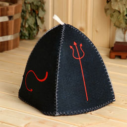 Шапка для бани и сауны «Святой негодник», полиэфир 70%, шерсть 30%, «Добропаровъ»