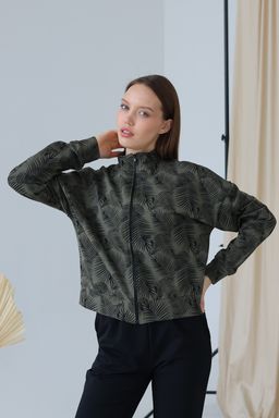 Жакет женский 269L3 хаки/набивка - Solo mio фото 2