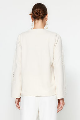 Tas Aksesuar Detayl? Selanik/Triko Gorunumlu Regular/Normal Kal?p Orme Sweatshirt TWOAW24SW00176 - Trendyolmilla фото 7