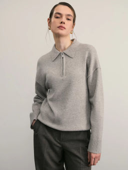 Джемпер поло с молнией / Zarina  фото 2