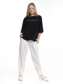 Брюки спортивные для девочки 22-3209 белый - Mini maxi фото 5