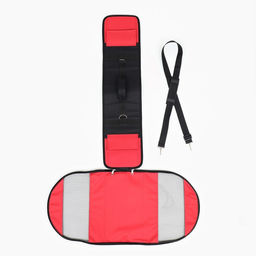 Сумка - переноска для животных, полукруглая с карманоми ПВХ, 37 х 18 х 25 см, красная - Пижон фото 12