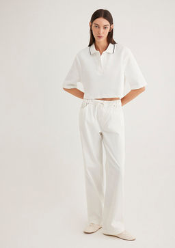 Ekru Polo Tisort - Mavi фото 3