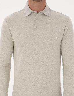 Ta_ Regular Fit Pamuk Kar___ml_ Polo Yaka Sweatshirt