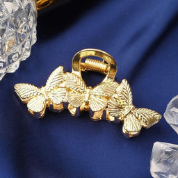 Цена за 6 шт. Крабик для волос «Эмма», 5.5 см, золото